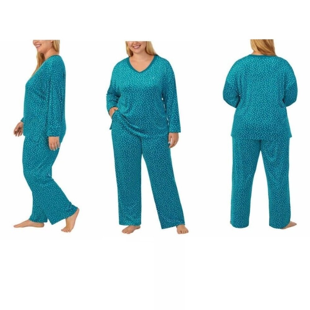NWT Nautica Women 2-Piece Lightweight Fleece Pajama Sleepwear Set S $70 5B501